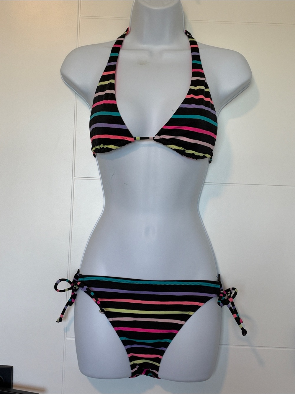 Victoria's Secret Black with color Striped